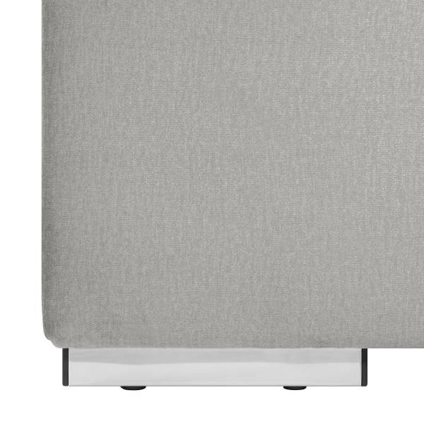 Polsterbett Carba mit opt. Matratze Samt Onoli: Hellgrau - 140 x 200cm - Mit Lattenrost & Matratze - H2