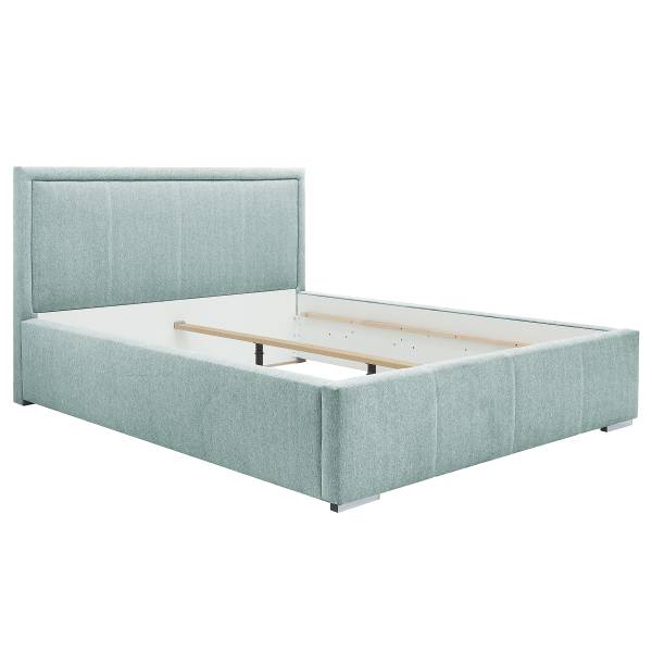 Polsterbett Lalmit Webstoff Genia: Hellblau - 160 x 200cm