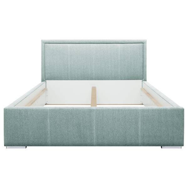 Polsterbett Lalmit Webstoff Genia: Hellblau - 160 x 200cm