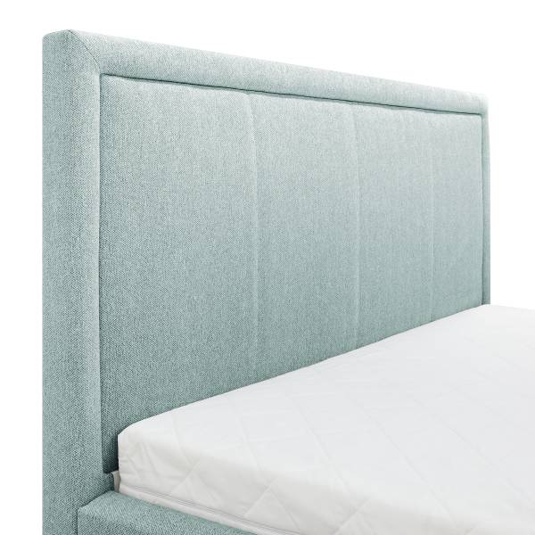 Polsterbett Lalmit Webstoff Genia: Hellblau - 160 x 200cm