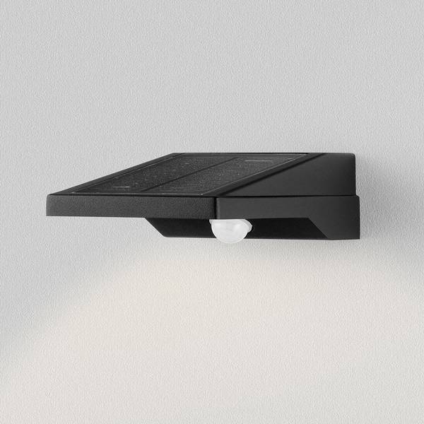 Lampada parete LED Tek con sensore Alluminio - Nero - 1 punto luce