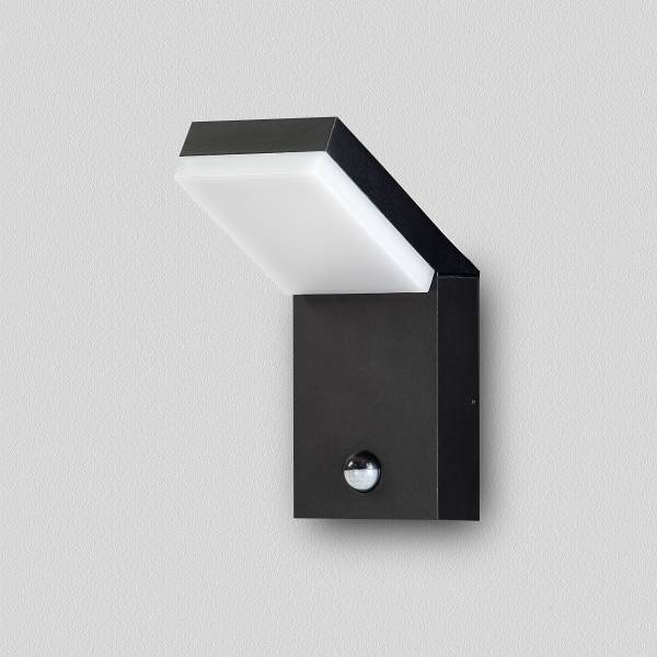 LED-Wandleuchte Farge mit Sensor Aluminium - Schwarz - 1-flammig