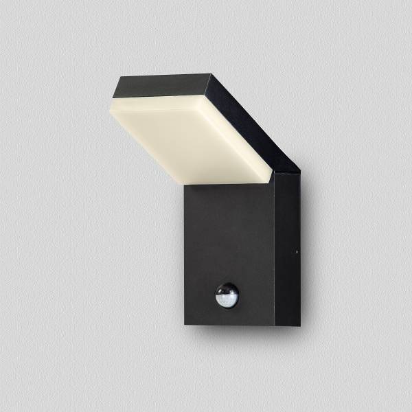 LED-Wandleuchte Farge mit Sensor Aluminium - Schwarz - 1-flammig