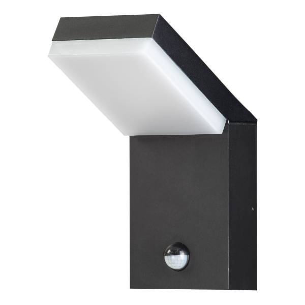 LED-Wandleuchte Farge mit Sensor Aluminium - Schwarz - 1-flammig