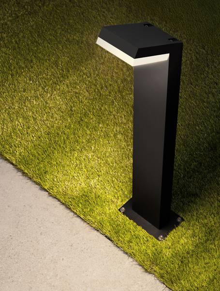LED-Wegeleuchte Farge Aluminium - Schwarz - 1-flammig