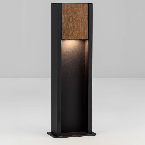 LED-padverlichting Kioo aluminium - zwart/bruin - 1-lichts