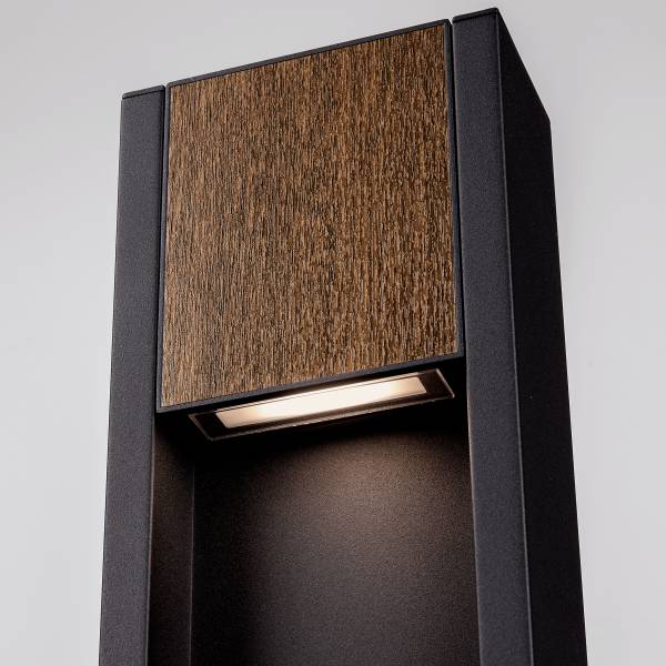 LED-padverlichting Kioo aluminium - zwart/bruin - 1-lichts