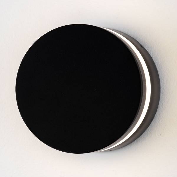 LED-Wandleuchte Airy Aluminium - Schwarz - 1-flammig