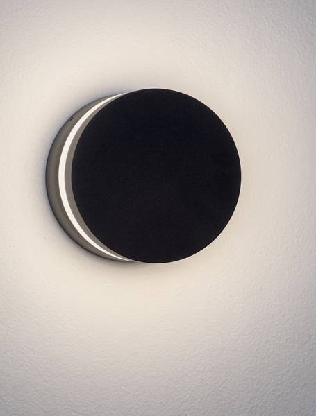LED-Wandleuchte Airy Aluminium - Schwarz - 1-flammig