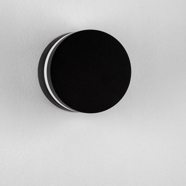 LED-Wandleuchte Airy Aluminium - Schwarz - 1-flammig