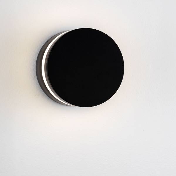 LED-Wandleuchte Airy Aluminium - Schwarz - 1-flammig