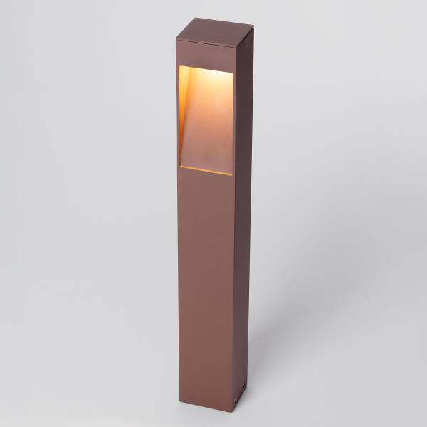 Borne LED Maddi Aluminium - 1 ampoule - Marron - Hauteur : 60 cm