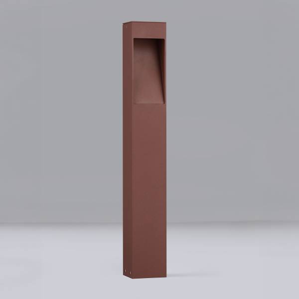 Borne LED Maddi Aluminium - 1 ampoule - Marron - Hauteur : 60 cm
