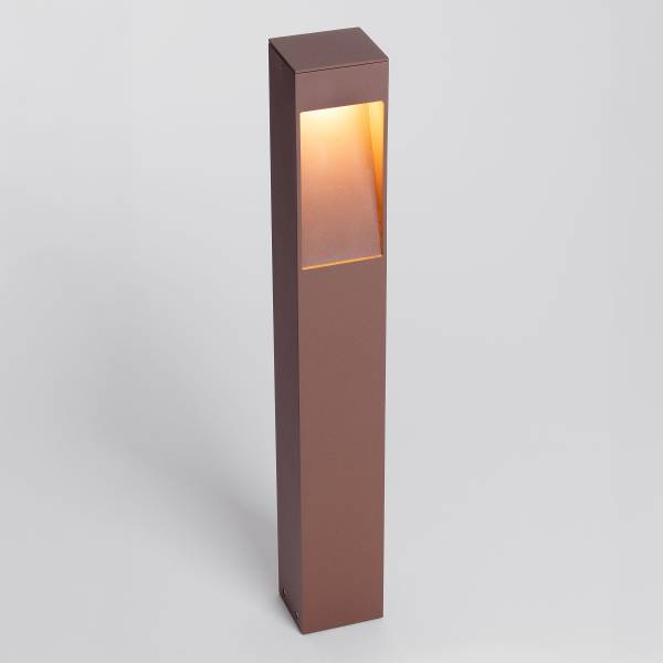 Borne LED Maddi Aluminium - 1 ampoule - Marron - Hauteur : 60 cm