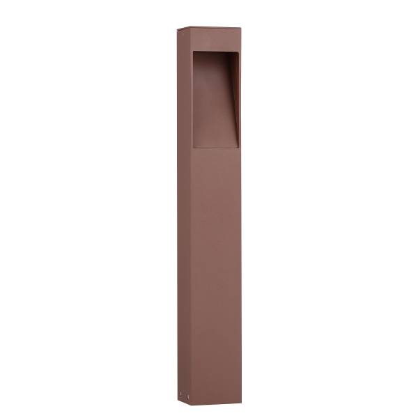 Borne LED Maddi Aluminium - 1 ampoule - Marron - Hauteur : 60 cm