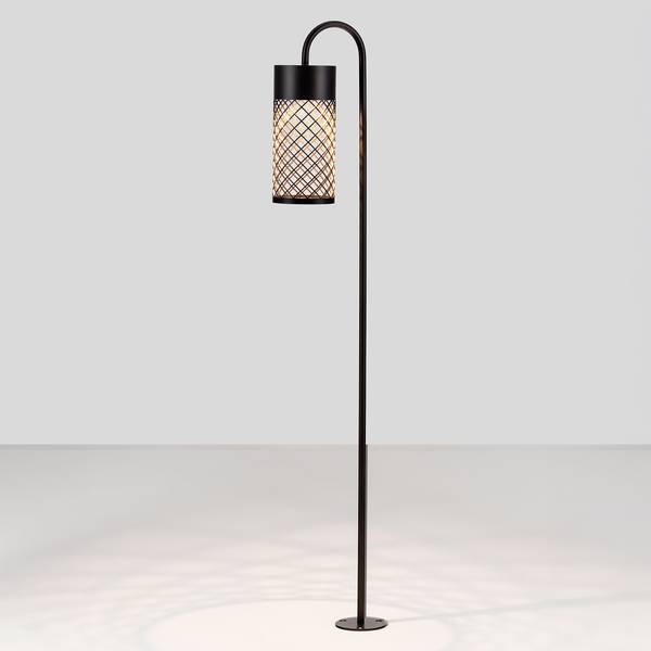 Borne LED Motley Aluminium - 1 ampoule - Noir - Hauteur : 100 cm