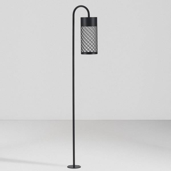 Borne LED Motley Aluminium - 1 ampoule - Noir - Hauteur : 100 cm