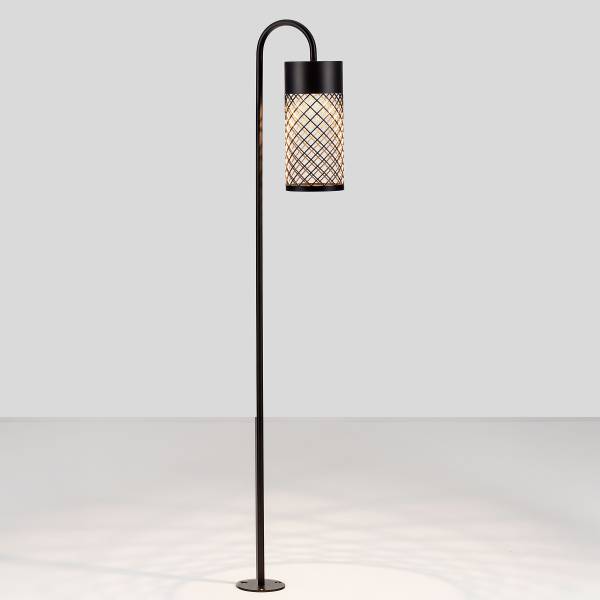 Borne LED Motley Aluminium - 1 ampoule - Noir - Hauteur : 100 cm