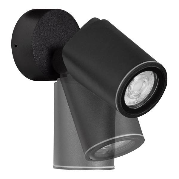 Lampada da esterno da parete Spy Alluminio - Nero - 1 punto luce