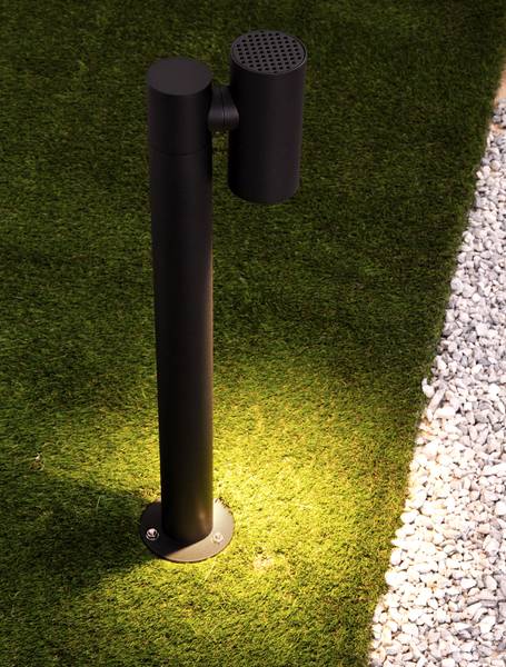 LED-Wegeleuchte Pec Aluminium - Schwarz - 1-flammig - Höhe: 70 cm