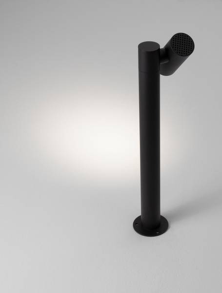 LED-Wegeleuchte Pec Aluminium - Schwarz - 1-flammig - Höhe: 70 cm