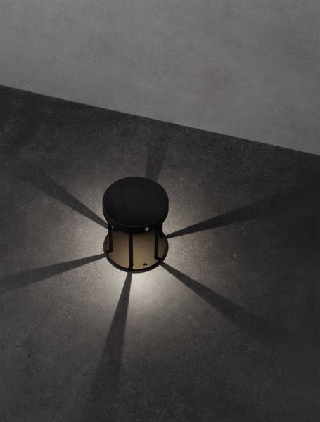Borne LED Aigo Aluminium - gris - 1 ampoule - Hauteur : 18 cm