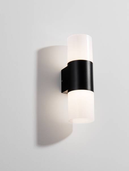 Applique LED Paul Aluminium - noir - 1 ampoule