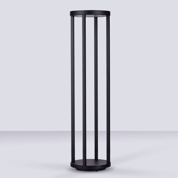 Illuminazione LED Optus Alluminio - Grigio - 1 punto luce - Altezza: 80 cm