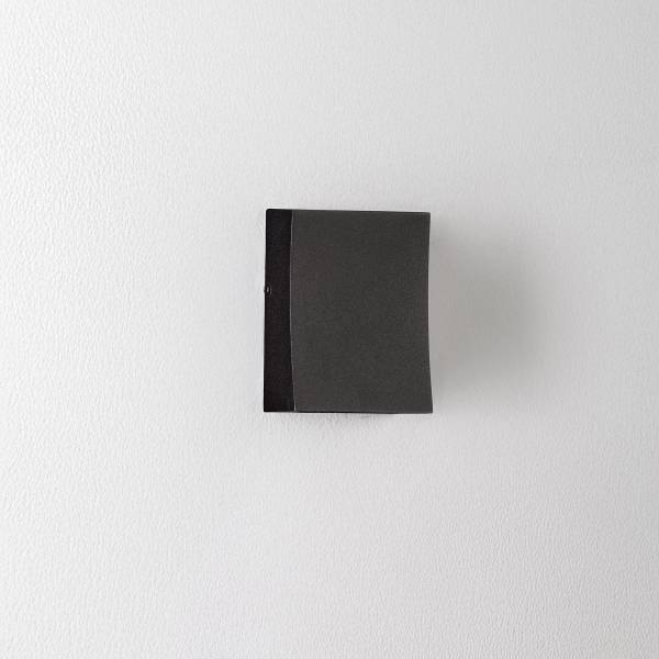 Lampada parete LED Boxy Alluminio - Grigio - Numero di lampadine necessarie: 1