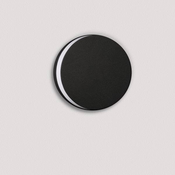 Lampada parete LED Oono Rund Alluminio - Grigio - 1 punto luce