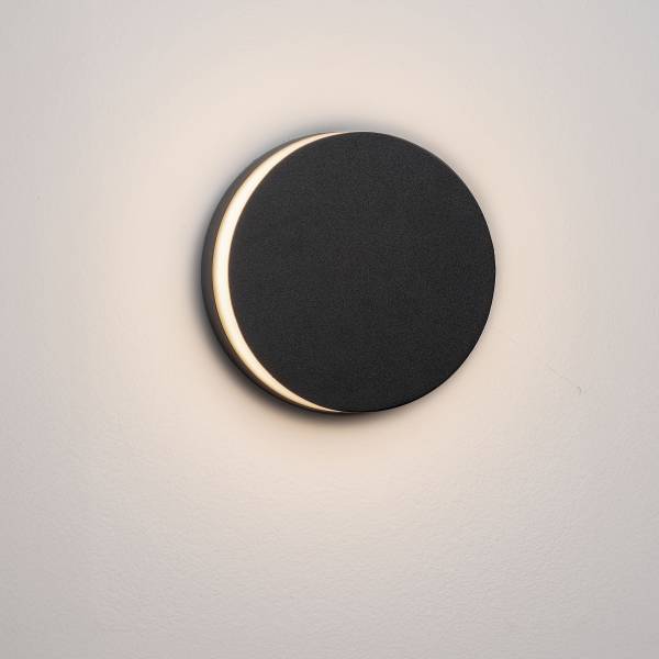 Lampada parete LED Oono Rund Alluminio - Grigio - 1 punto luce