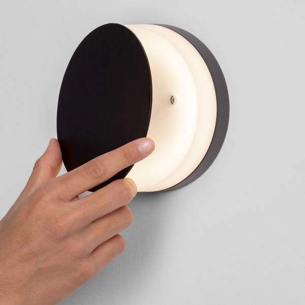 Lampada parete LED Oono Rund Alluminio - Grigio - 1 punto luce