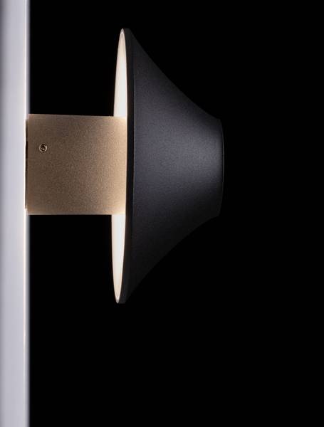 Lampada parete LED Alux Alluminio - 1 punto luce - Nero