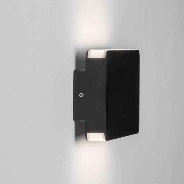 LED-Wandleuchte Artu Aluminium - 1-flammig - Schwarz