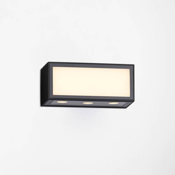 LED-Wandleuchte Inga Aluminium - 1-flammig - Schwarz - Breite: 15 cm