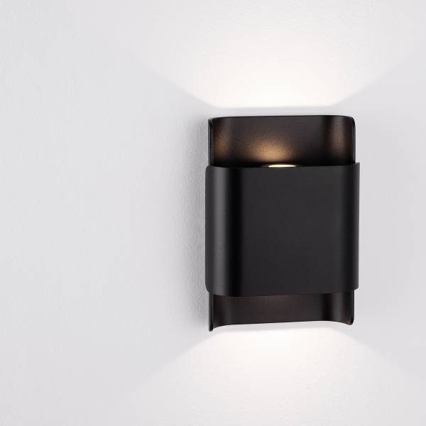 LED-Wandleuchte Polly Aluminium - 2-flammig - Schwarz