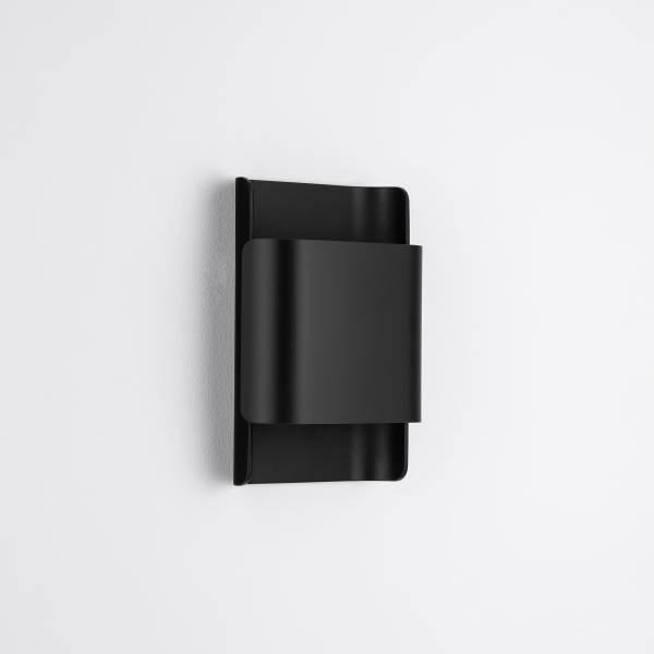LED-Wandleuchte Polly Aluminium - 2-flammig - Schwarz