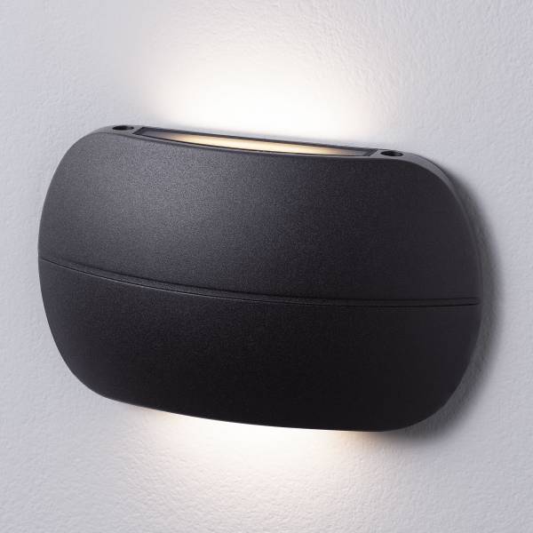 Lampada parete LED Prato Alluminio - 2 punto luce - Nero