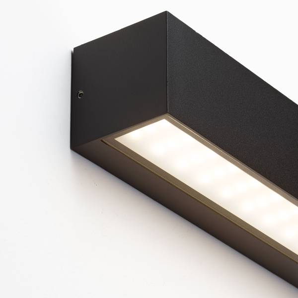 LED-Wandleuchte Flora Aluminium - 1-flammig - Schwarz