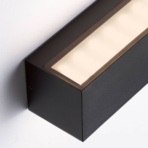 LED-Wandleuchte Flora Aluminium - 1-flammig - Schwarz
