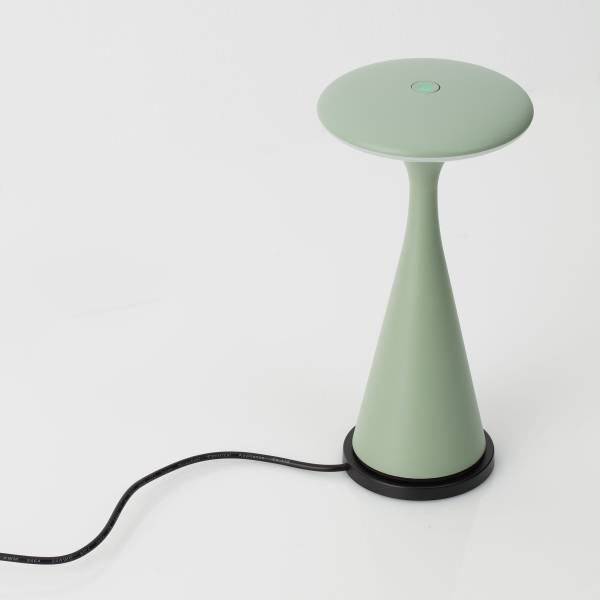 Lampada da tavolo LED Grigio Alluminio - 1 punto luce - Verde