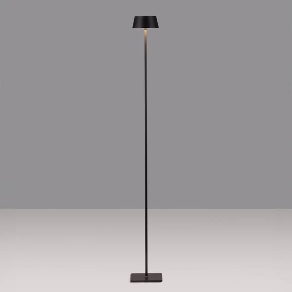 Lampada da terra LED Persea Alluminio - Grigio - 1 punto luce