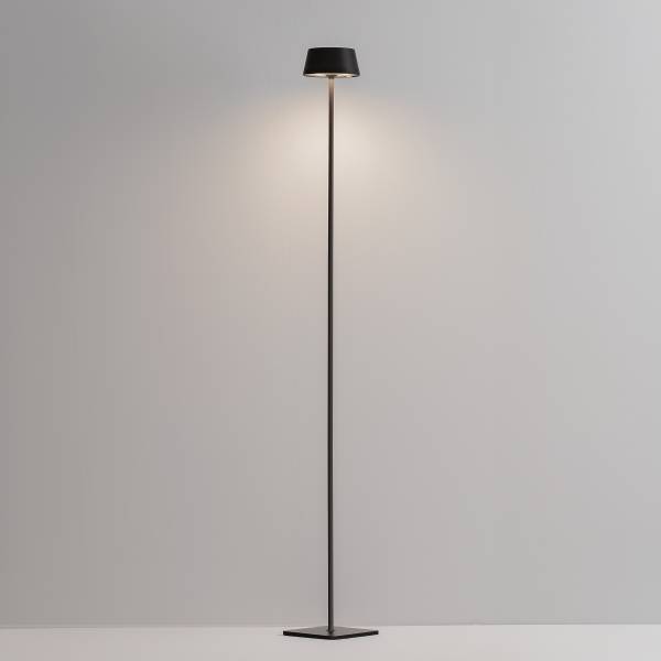 Lampada da terra LED Persea Alluminio - Grigio - 1 punto luce