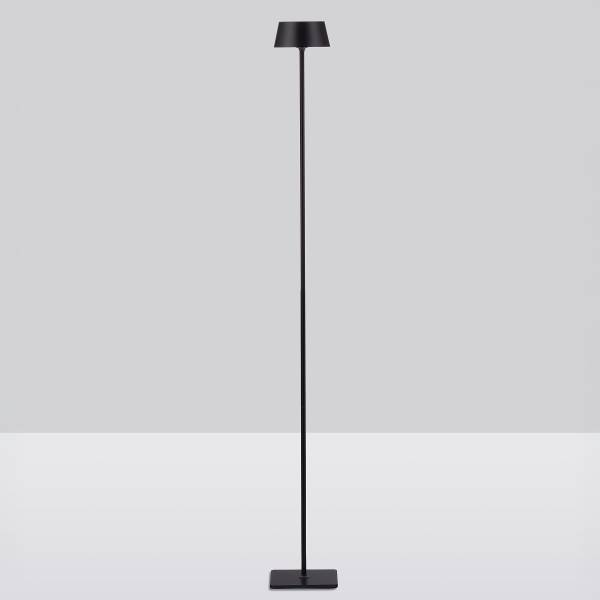 Lampada da terra LED Persea Alluminio - Grigio - 1 punto luce
