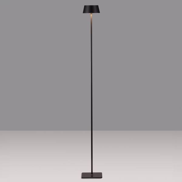 Lampada da terra LED Persea Alluminio - Grigio - 1 punto luce