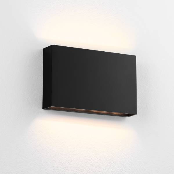 LED-Wandleuchte Yoko Aluminium - Schwarz - Flammenanzahl: 2