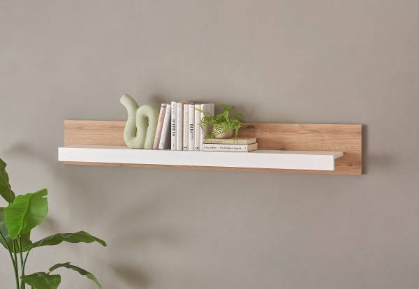 Wandboard Sausbee Matt Weiß / Eiche Evoke Dekor - Breite: 150 cm