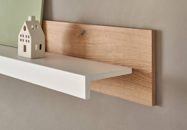 Wandboard Sausbee Matt Weiß / Eiche Evoke Dekor - Breite: 150 cm