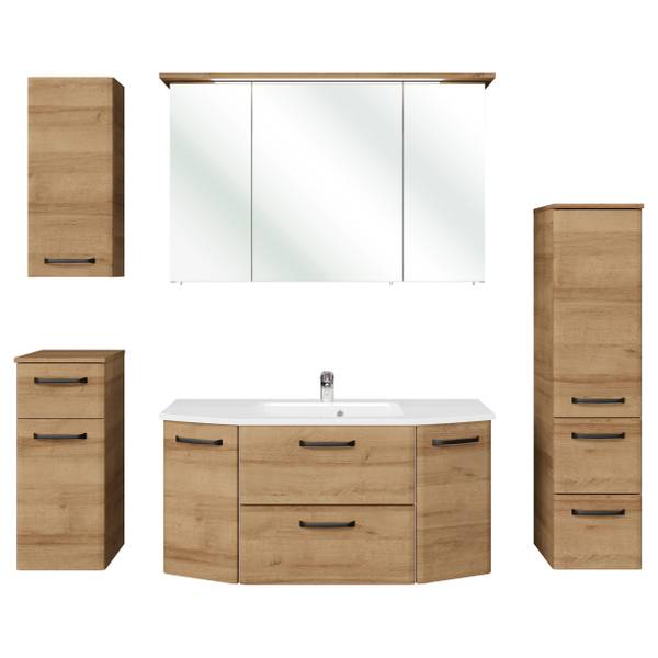 Set bain Quickset 318 5 pcs minéral Décor chêne Riviera