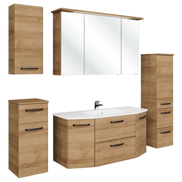 Set bain Quickset 318 5 pcs minéral Décor chêne Riviera